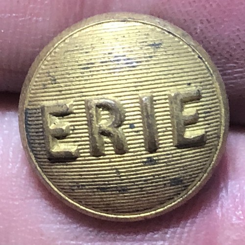 Erie railroad uniform button - railroad,